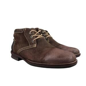 Sandro Moscoloni Shoes Mens 9 Boots Chukka Casual Leather Brown Classic Comfort